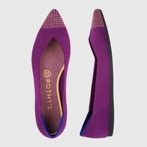Rothy’s Size 8.5 Mulberry Point Flats Washable Authentic RARE EUC